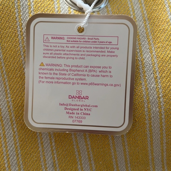 NWT Gloss & Glo Beach Canvas Striped Tote Bag - Picture 3 of 8